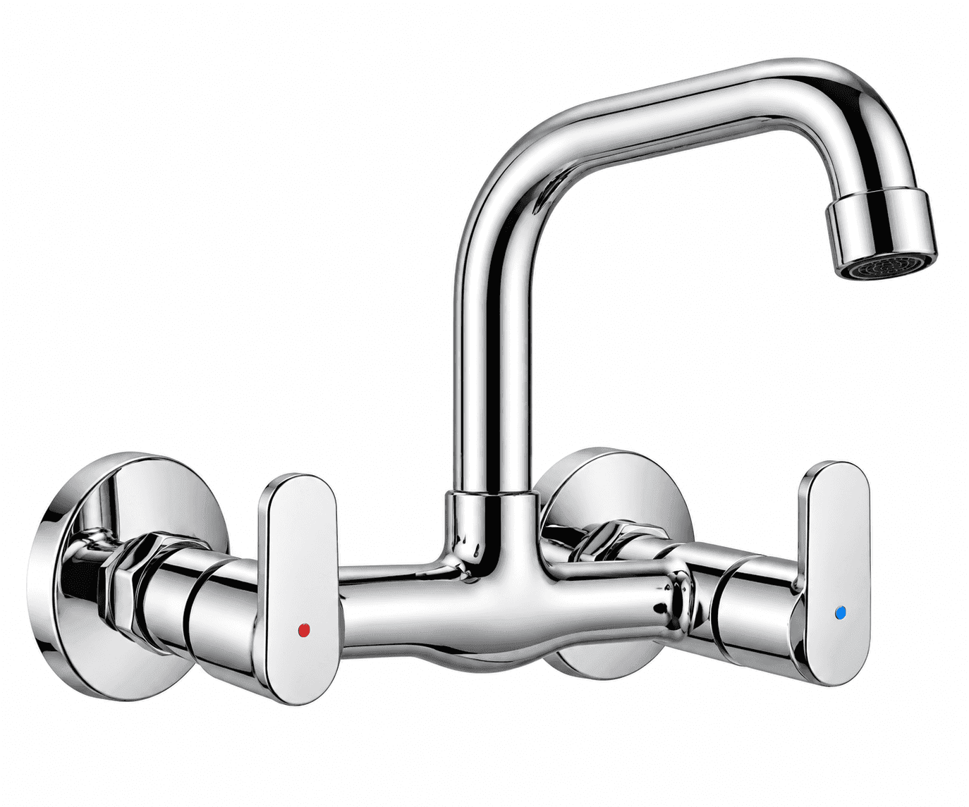 Pure Brass Sink Mixer Tap Hot and Cold (LEA-714 - Chrome)